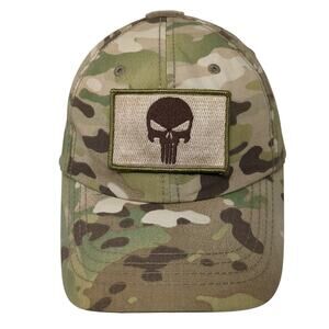 The Punisher Skull Slideback Baseball Cap Multicolor OS Adjustable Camouflage